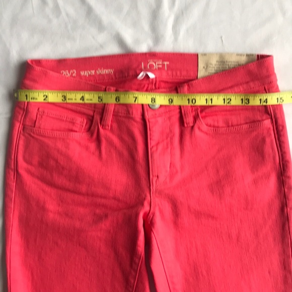 Brand new LOFT coral super skinny jeans - Picture 7 of 11